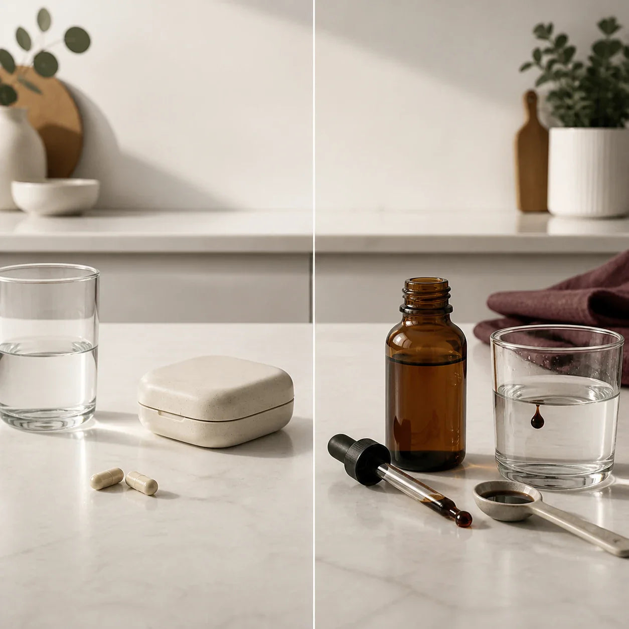 Generic liquid supplement bottle and dropper